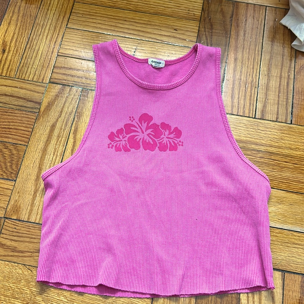 Preppy cropped tank top